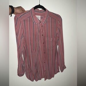 American Eagle Oversized Fit Long Sleeve Button Down